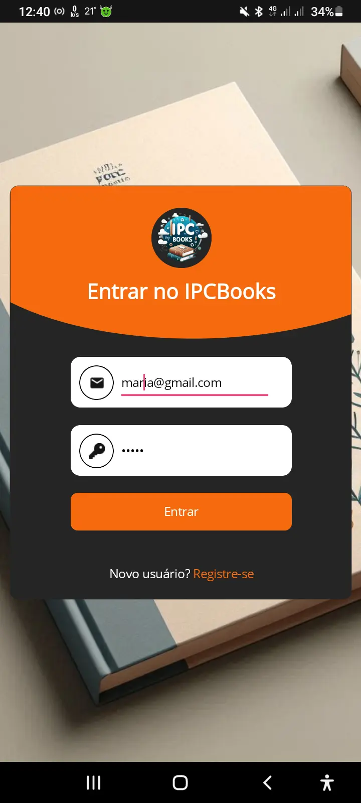 Another screenshot of the IPCBooks mobile application